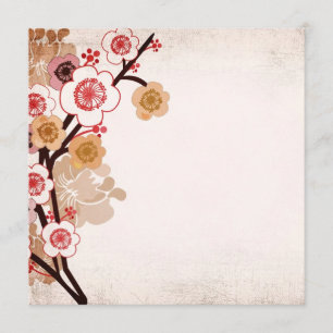 Invitation sakura vintage