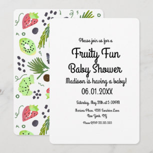 Invitation Salade de Fruits d'Été Colorée Fruitee Baby Shower