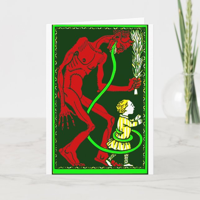 Invitation saleux de noël krampus enfant victorien (Devant)