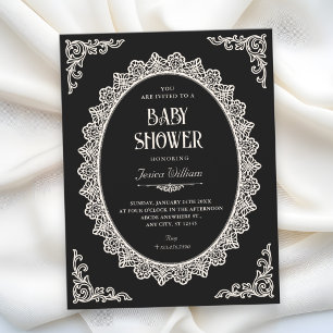 Invitation Salle de bain Dark Romance élégante pour bébé