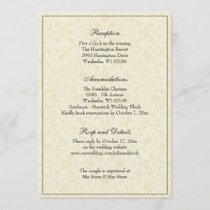 Invitation Salle De Réception De Mariage Classique Simple Et 