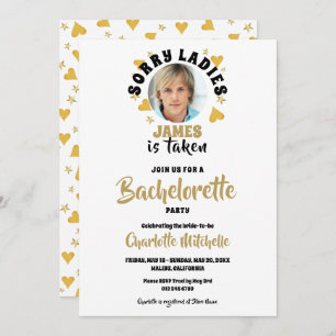 Invitation Salles Personnalisées Face Photo Bachelorette Part