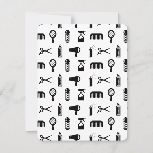 Invitation Salon et coiffeur Motif COULEUR PERSONNALISÉE (Devant)