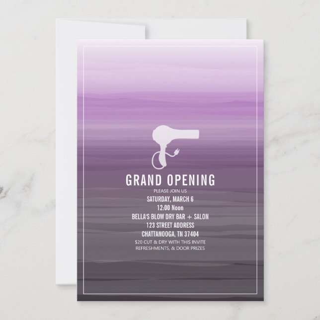 Invitation Salon ouvrant Purple Ombre (Devant)