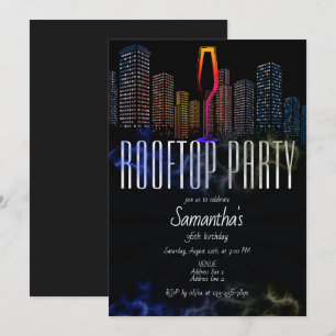 Invitation Salon sur le toit Vie nocturne Ouvert Sky Bar