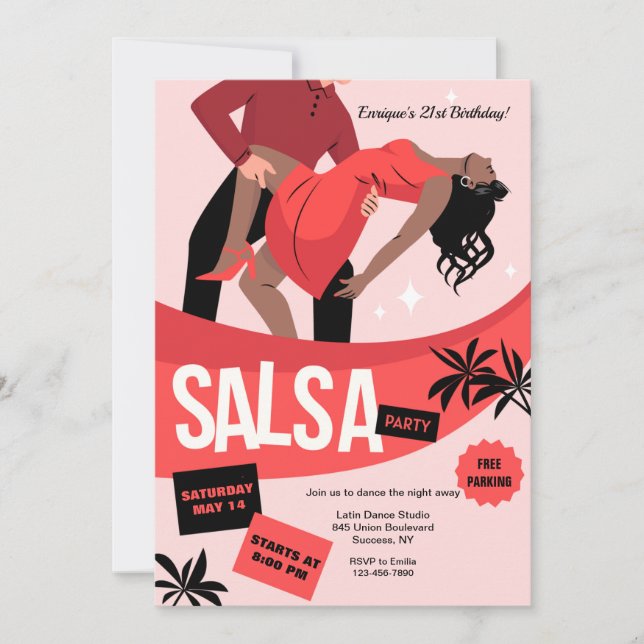 Invitation Salsa (Devant)