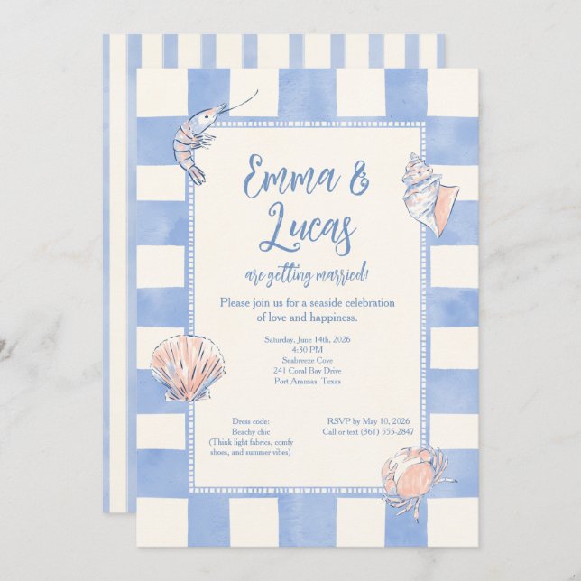 Invitation salt and sea (Devant / Derrière)