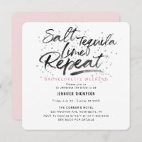 Salt Tequila Lime Répéter la fête de bachelorette