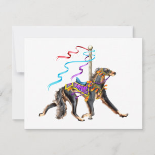 Invitation Saluki Carousel Noir & Tan