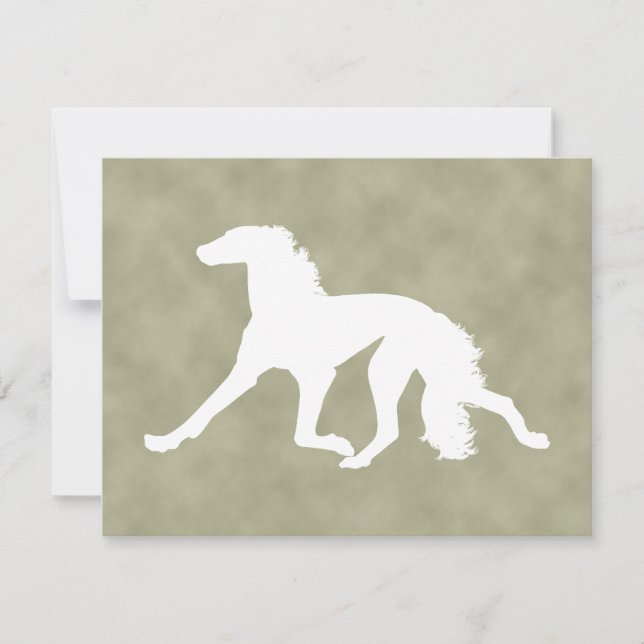 Invitation Saluki Silhouette (Devant)