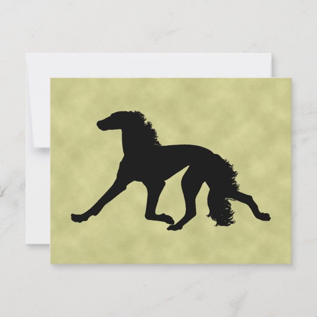Invitation Saluki Silhouette (Devant)