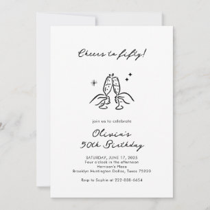 Invitation Salut à 50 ! 50e anniversaire minimaliste