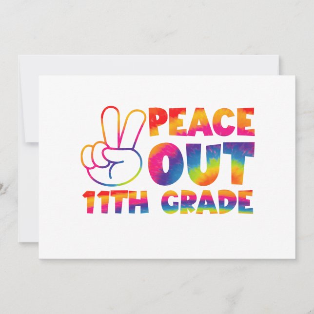 Invitation Salut les terminales Tie Dye  11e année (Devant)