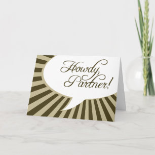 Invitation Salut, partenaire ! : bulle de texte de bande dess