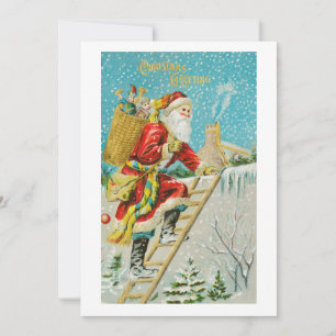 Invitation Salutation de Noël avec le Père Noël
