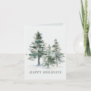 Invitation Salutation de Noël Pine Forest