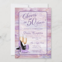 Salutations à 50 ans Lavender Gold Anniversaire