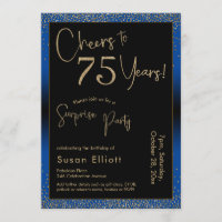 Salutations à 75 ans Surprise Anniversaire Bleu