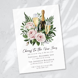 Invitation Salutations à la fête du Nouvel An