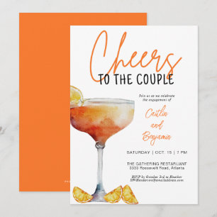 Invitation Salutations à la partie Engagement Couple