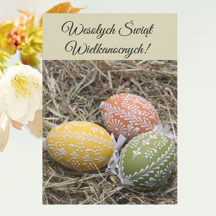 Invitation Salutations de Pâques en Pologne Wesolych Swiat