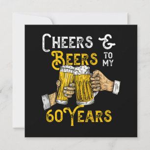 Invitation Salutations Et Bières À Mes 60 Ans 60e Né