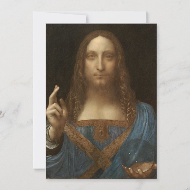 Invitation Salvator Mundi de Léonard de Vinci (Jésus-Christ) (Devant)