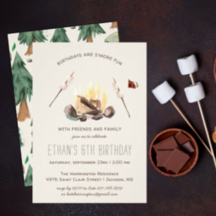 Invitation S'amuser davantage   Camping fête d'anniversaire