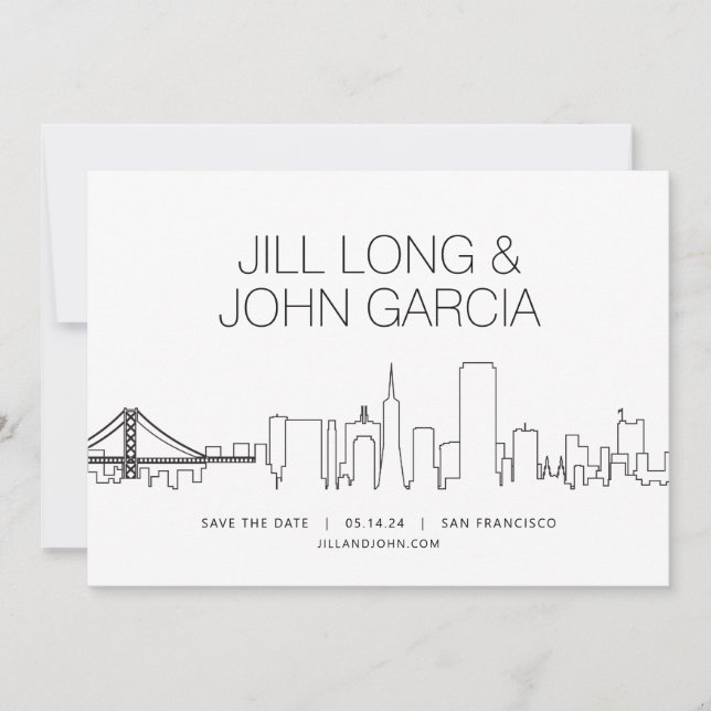 Invitation San Francisco Enregistrer la date (Devant)