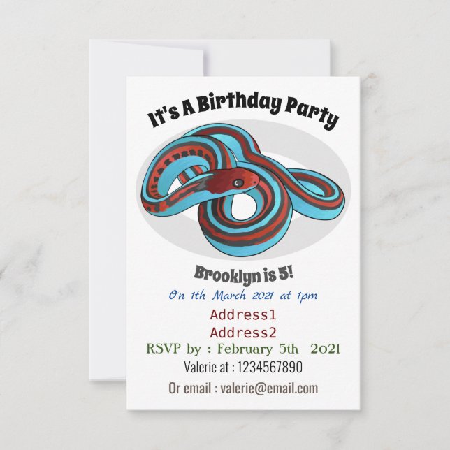 Invitation San Francisco garter snake (Devant)