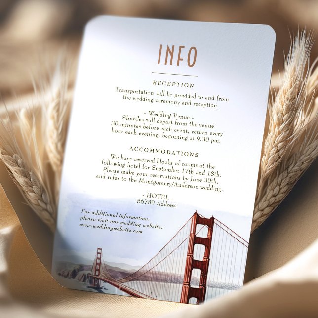 Invitation San Francisco Golden Gate Insérer les détails de l (Créateur téléchargé)
