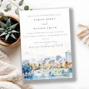 Invitation San Jose, Californie Wedding shower d'aquarelle