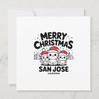 San Jose Ville Californie Joyeux Noël Chats USA