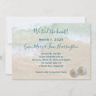 Invitation Sand Dollars Private Ceremony se sont mariés  Invi