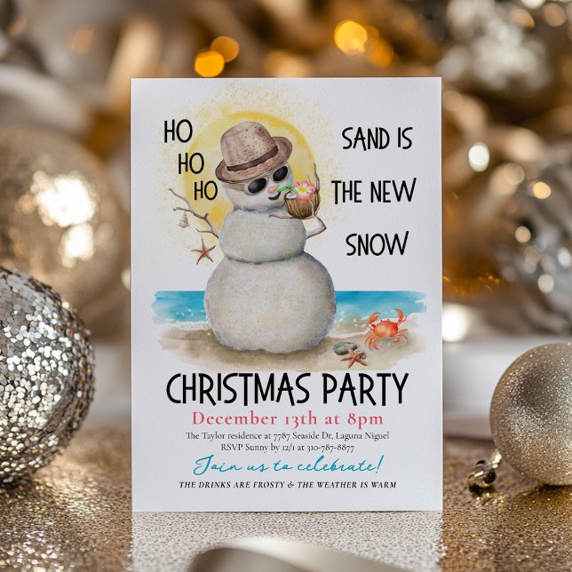 Invitation Sandman Tropical Beach Christmas Party (Créateur téléchargé)