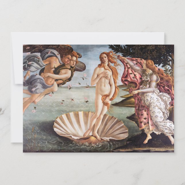Invitation Sandro Botticelli - Naissance de Vénus (Devant)