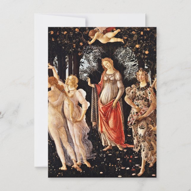 Invitation Sandro Botticelli - Primavera, Printemps (Devant)