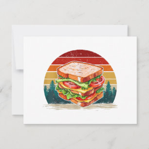 Invitation Sandwich Food Vintage Style Retro Sandw détendu