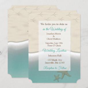 Invitation Sandy Beach Mariage Photo Thématique Invite