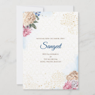 Invitation Sangeet indien & Cartes d'invitation po