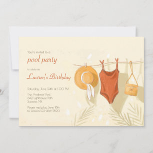 Invitation Sans aucun doute Summer Pool Party