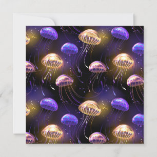 Invitation Sans couture avec des méduses lumineuses