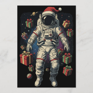 Invitation Santa Astronaut Christmas 
