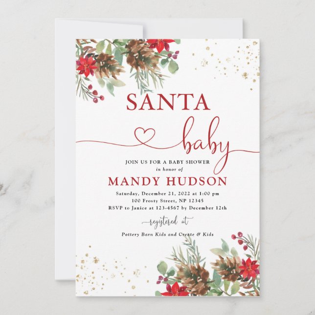 Invitation Santa Baby (Devant)