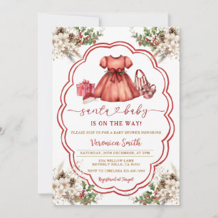 Invitation Santa Baby est en route Baby Shower