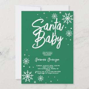 Invitation santa bébé Noël hiver baby shower