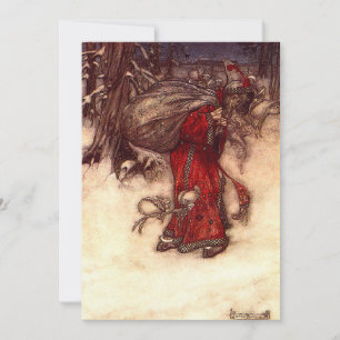 Invitation Santa Claus Arthur Rackham