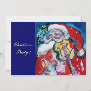 INVITATION SANTA CLAUS AVEC VIOLIN, PARTI DE NOËL