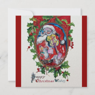 INVITATION SANTA CLAUS AVEC VIOLIN - PARTI NOËL