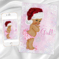 Santa Hat Baby Girl Winter Wonderland Baby shower